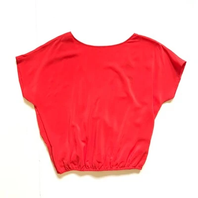 NWT Joie Josephine Pullover Top Shirt Womens XS Fiery Red Orange Short Sleeve - Image 1 of 4