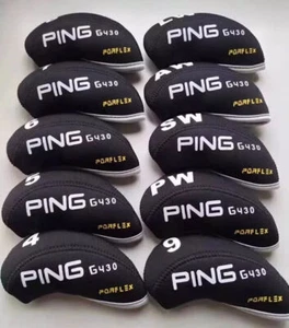 PING nuovo G430 Golf Iron Club copricapo neoprene nero set 10 pezzi copricapo - Foto 1 di 2