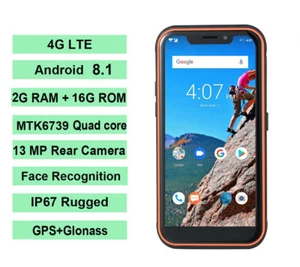 5.5" Unlocked 4G Rugged Smartphone Land X3 Rover Android 2GB RAM 16GB ROM Orange - Zdjęcie 1 z 12