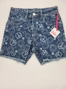 New Justice Girls  Fashion mini mom Jeans Short  Butterfly print Sz 16. Soft - Picture 1 of 6