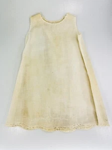 Vintage Antique Childrens Kids Baby Doll Toddler Girls Linen Chemise Clothes L2 - Picture 1 of 9