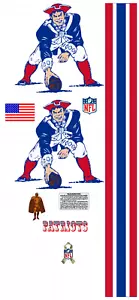 New England Patriots THROWBACK FULL SIZE FOOTBALL HELMET DECALS WITH STRIPE - Picture 1 of 1