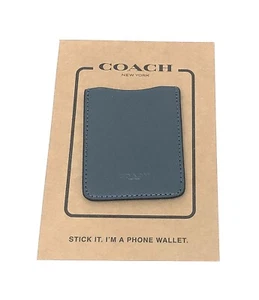 Coach téléphone Portable Carte Coque Cuir Couleur Bleu Petrole - Zdjęcie 1 z 2