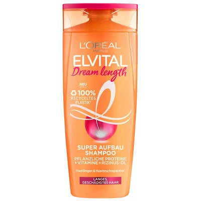 250ml Loreal Paris Elvital Dream Length Super Aufbau Shampoo Vitamine Rizinus Öl - Bild 1 von 2