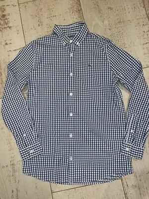 Camisa Boy Vineyard Vines blanca azul a cuadros con botones manga larga juvenil XL 18 Foto 1 de 3