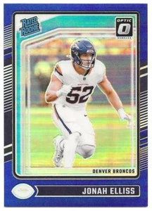 2024 Panini Donruss Optic Jonah Elliss Rookie Rated Blue Prizm/199 Denver Bronco - Picture 1 of 3