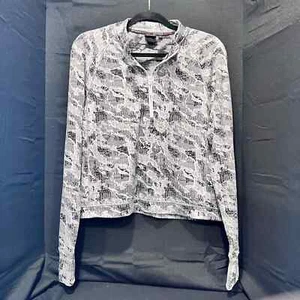 Spyder Womens Activeware 1/2 Zip Crop Pullover Black/White Camo Print Womens L - Bild 1 von 10