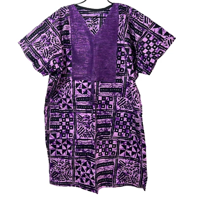 African Ankara dress Short Dashiki Kimono Cotton One Size Fit 10, 12, 14, 16 - Image 1 of 4
