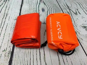 2 Pack Emergency Sleeping Bag Blanket Lightweigh Survival Compact Waterproof - Picture 1 of 2