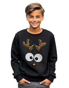 Funny Reindeer Christmas Sweatshirt - Festive and Hilarious! Unisex design, perf - Picture 1 of 34