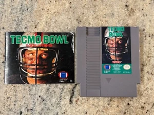 Original Nintendo NES Video Game Cartridge - Tecmo Bowl w/ Manual - NES-TW-USA-1 - Picture 1 of 4