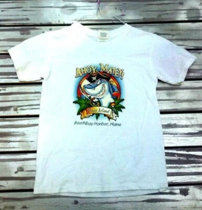 Ahoy Matey! Pirate Island Boothbay Harbor Maine Size 5 Small 100%cotton T Shirt - Picture 1 of 1
