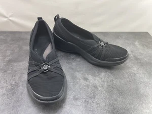 Zapatillas Bzees Mujer 9 M Melody Zapatos Negras Sin Cordones Informales Cómodas Mocasín de Cuña - Imagen 1 de 16