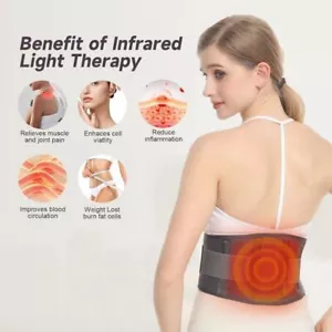 Cordless Lumbar Heating Pad Electric Vibration Massager Belt Waist Pain Relief - Picture 1 of 12