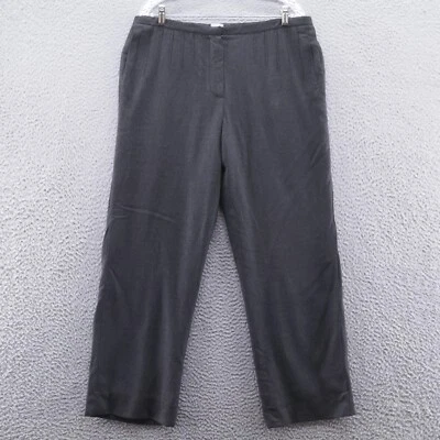 Pantalones de mujer Armani Collezioni pierna recta mezcla de lana 12 gris tiro alto vintage Foto 1 de 4