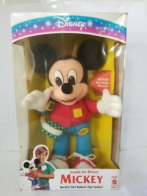 Muñeca de colección Disney Mickey Mouse Aprende a Vestir 1993 Mattel Nueva en Caja Foto 1 de 4