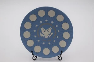 Wedgwood Jasperware Cornflower Blue Plate American Independence Bicentennial - Picture 1 of 7