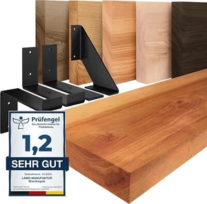LAMO® Regalbrett Wandregal Massivholz Baumkante Holzregal Wandboard Holzplatte - Bild 1 von 12