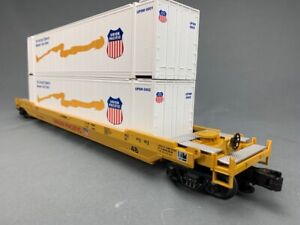 O Gauge MTH Union Pacific Husky Stack Well Car 20-95007 With Containers OG146