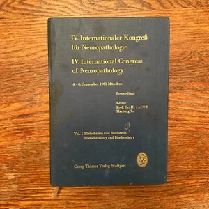 International Congress of Neuropathology Proceedings Vol 1 by Dr H Jacob 1962 HC - Picture 1 of 10