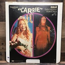 "CARRIE" CED RCA SelectaVision VideoDisc, Vintage Horror Movie * Nieprzetestowany *