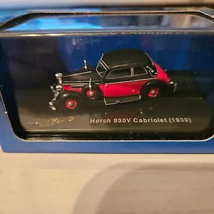 Ricko 38480 1:87 Red & Black Horch 930V Cabriolet Top Up 1939 - Picture 1 of 3