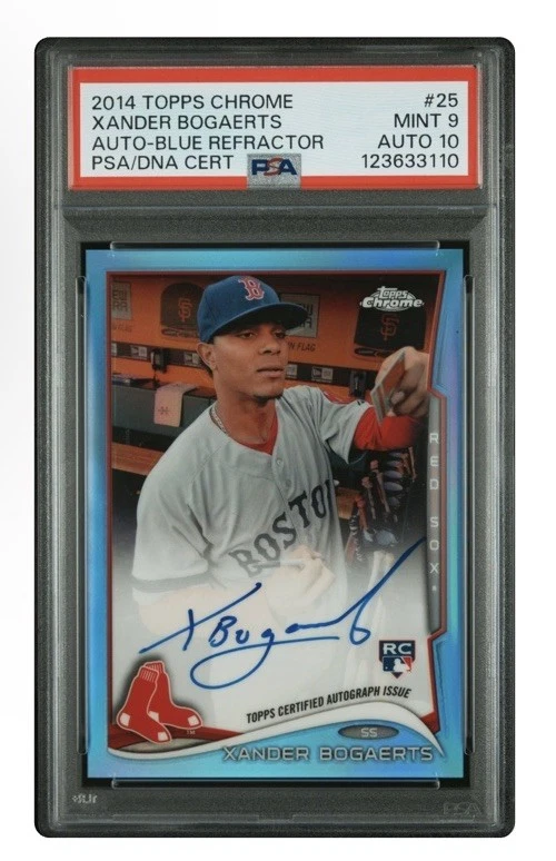 Xander Bogaerts 2014 Topps Cromo Novato Automático Azul/199 PSA 9/10 Red Sox Padres Foto 1 de 2