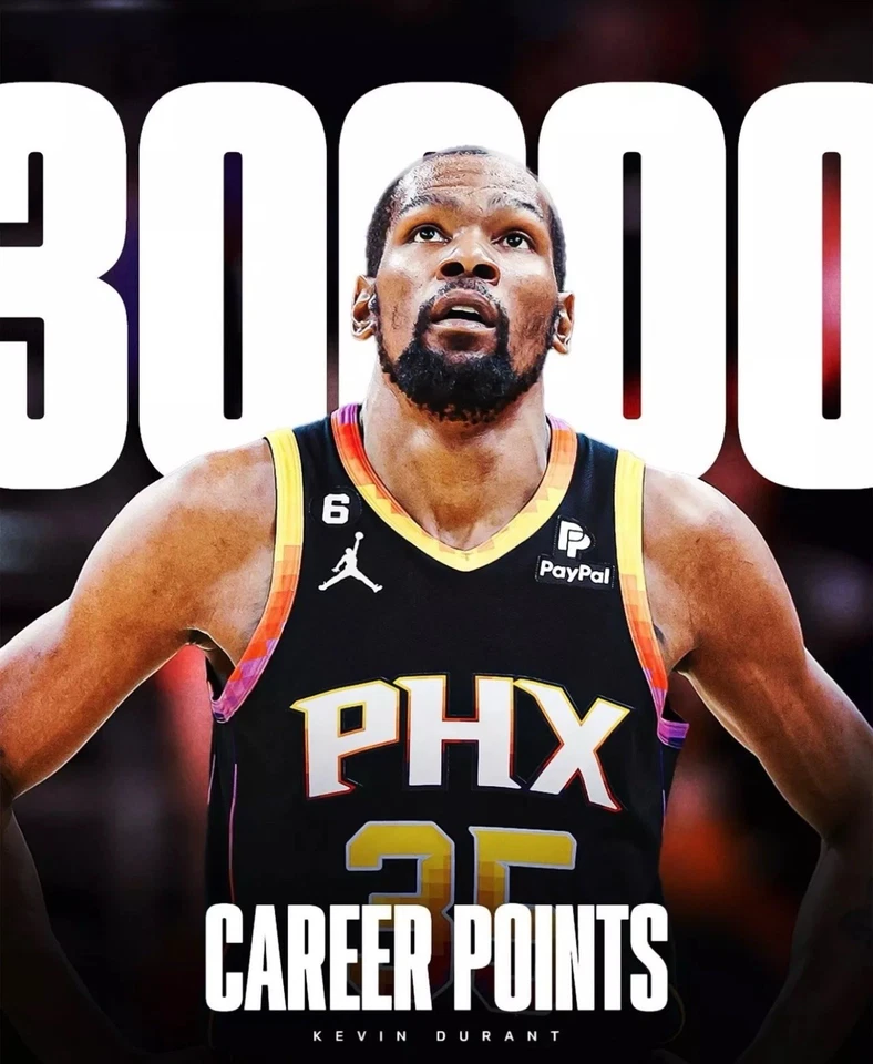 Foto de baloncesto de la NBA Kevin Durant 30.000 puntos de carrera collage Phoenix Suns 8x10 Foto 1 de 1