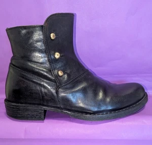 Botines de eternidad de cuero Fiorentini Baker ETA para mujer 7 negros hechos en Italia - Imagen 1 de 11
