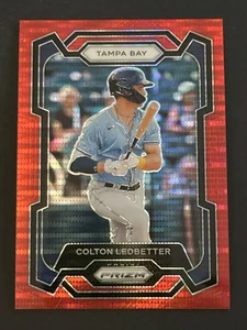 2024 Panini Prizm #165 Colton Ledbetter Red Pulsar Prizms #/399 Tampa Bay Rays - Picture 1 of 2