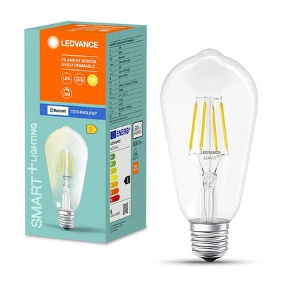 LED Smart+ Filament Edison 6W = 60Watt E27 klar 806lm warmweiß dimmbar Bluetooth - Bild 1 von 4