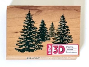 Weihnachten Tannenbaum Stempel 3D - Gummi Holz montiert Zauberbinder - Winter. Wald - Bild 1 von 3