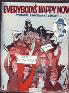 Everybody's Happy Now 1918 KENDIS Brockman VINCENT Noten! - Bild 1 von 1