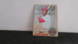 1968 Topps #245 Tony Gonzalez Philadelphia Phillies - Picture 1 of 5