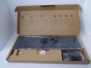 New HP 710 Wireless Keyboard, Mouse, Dongle Combo Pack - Black US Qwerty Layout - Picture 1 of 8