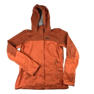 REI Co-op Rainier Regenjacke Damen Small Orange Full Zip Kapuze Peak 2,5L - Bild 1 von 6
