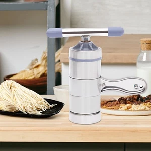 Prensa manual de fideos de acero inoxidable máquina de prensa de fideos de manivela para hacer pasta - Imagen 1 de 8