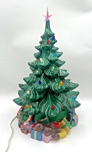 Árbol de Navidad Vintage Atlantic Mold 18" Cerámica Verde Iluminado RARO AÑOS 70 LEER - Imagen 1 de 19