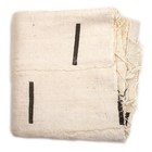 White Bogolan Mali Mud Cloth Minimalist Design African Black and White Cotton