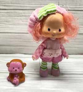 Vintage Fragola Shortcake Lampone Tart Doll con Rabarbaro Pet 1982 Kenner A8 - Foto 1 di 10