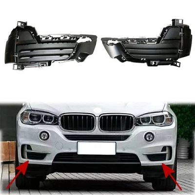 2pcs Front Bumper Grille Set Fit 2014-2017 2015 2016 BMW X5 Textured Closed Grid Foto 1 de 4