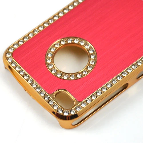  Luxury Bling Diamond Crystal  Hard Back Case Cover For APPLE iPhone 4 4S Red - Image 1 of 1