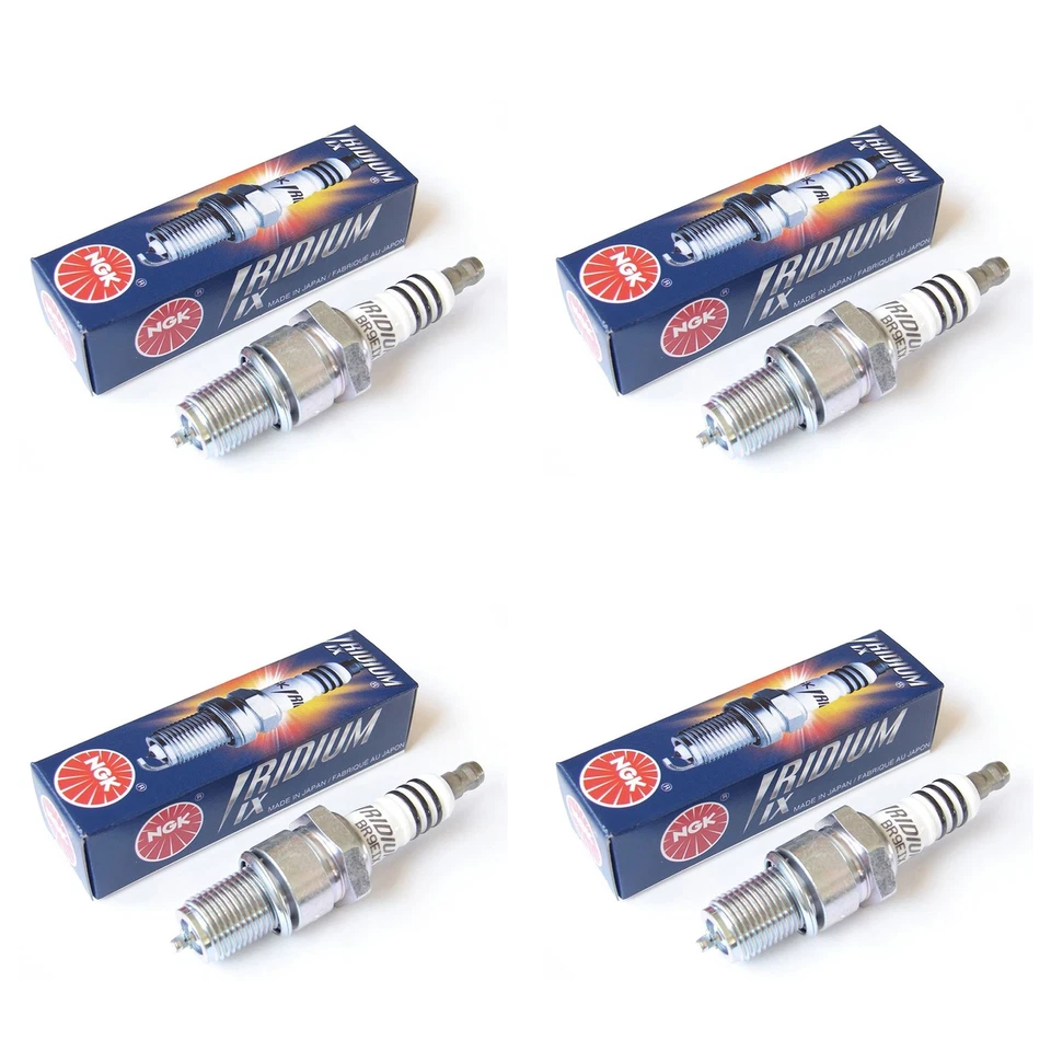 NGK BR9EIX Iridium Spark Plugs Pack of 4 fits Kawasaki KX 80 E 1985 - Image 1 of 1