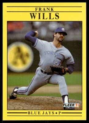 1991 Fleer Baseball Card Frank Wills Toronto Blue Jays #191 - Image 1 of 2