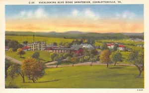 #H44464 CARTOLINA CHARLOTTESVILLE VA., SANATORIO RIDGE BLU - Foto 1 di 2