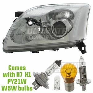 Fits Toyota Avensis Estate 2003-2006 Headlight Headlamp Passenger Side & Bulbs - Picture 1 of 12