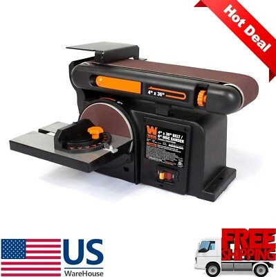 WEN 6502T 4.3-Amp 4 x 36 in. Belt and 6 in. Disc Sander with Cast Iron Base - Image 1 of 4