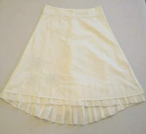 FATFACE Fat Face Skirt A Line Floral Embroidered White Sz. UK10 W30 L26 - Picture 1 of 12