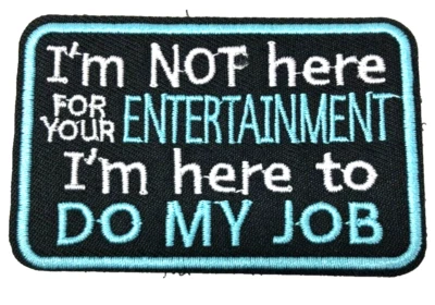 Patch Sew On Take Off Embroidered Clothing Hats Jackets Coat  Sign Message A351 - Image 1 of 4