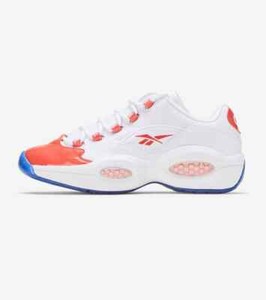 Chaussures de basket-ball Reebok Junior's Iverson Question basse « orange vif » blanc FY2344